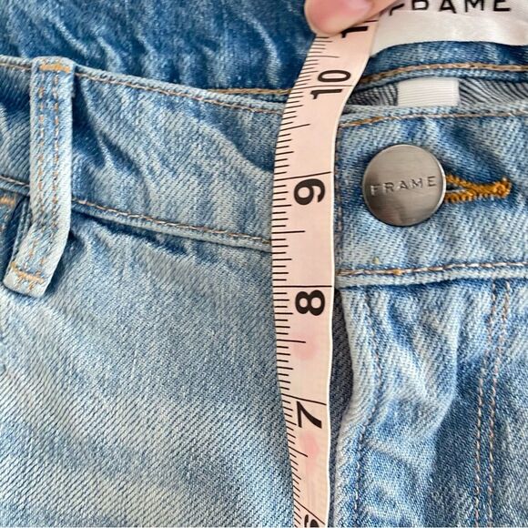 FRAME Le Garcon Crop Jeans Size 27 Blue Clash Mid Rise Distressed Denim - Picture 7 of 13